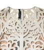 Dolce & Gabbana White Cut Out Leather Sleeveless Midi Dress