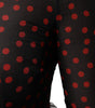 Dolce & Gabbana Black Red Polka Dot Silk Layered Midi Dress