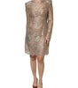 Dolce & Gabbana Gold Floral Lace A-line Sheath Mini Dress