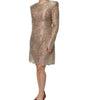 Dolce & Gabbana Gold Floral Lace A-line Sheath Mini Dress
