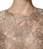 Dolce & Gabbana Gold Floral Lace A-line Sheath Mini Dress