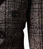 Dolce & Gabbana Brown Plaid Long Sleeve Cropped Coat Jacket