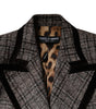 Dolce & Gabbana Brown Plaid Long Sleeve Cropped Coat Jacket
