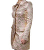 Dolce & Gabbana Metallic Pink Gold Jacquard Jewel Button Coat Jacket