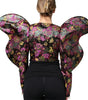 Dolce & Gabbana Multicolor Floral Jacquard Cropped Jacket