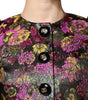 Dolce & Gabbana Multicolor Floral Jacquard Cropped Jacket