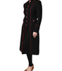 Dolce & Gabbana Black Single Breasted Trench Coat Jacket