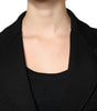 Dolce & Gabbana Black Viscose Single Breasted Blazer Jacket