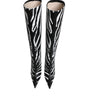 Dolce & Gabbana Black White Zebra Heels High Boots Shoes
