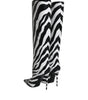 Dolce & Gabbana Black White Zebra Heels High Boots Shoes