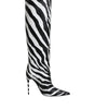 Dolce & Gabbana Black White Zebra Heels High Boots Shoes