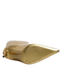 Dolce & Gabbana Gold Leather Stiletto Heels High Boots Shoes