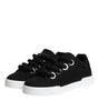 Dolce & Gabbana Black Portofino Low Top Sneakers Shoes