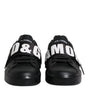 Dolce & Gabbana Black D&G AMORE Low Top Sneakers Shoes