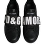 Dolce & Gabbana Black D&G AMORE Low Top Sneakers Shoes