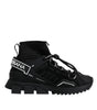 Dolce & Gabbana Black Sorrento Socks Logo Sneakers Shoes