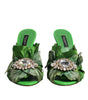 Sandales à talons hauts Dolce &amp; Gabbana en cristal vert KEIRA