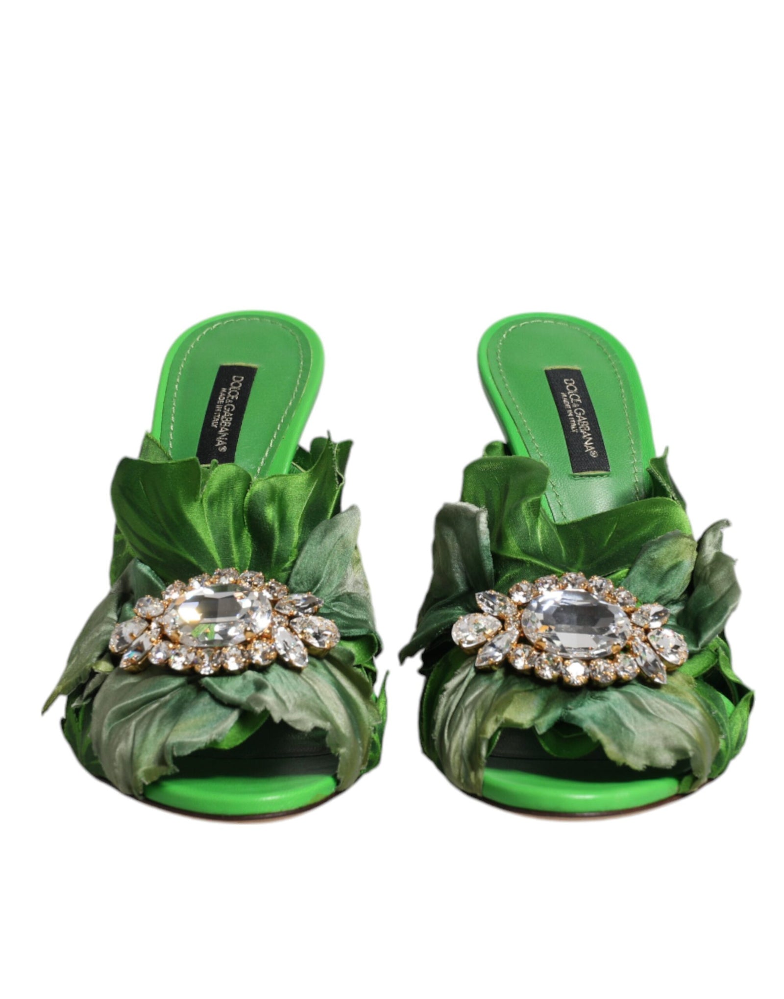 Sandales à talons hauts Dolce &amp; Gabbana en cristal vert KEIRA