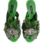 Sandales à talons hauts Dolce &amp; Gabbana en cristal vert KEIRA