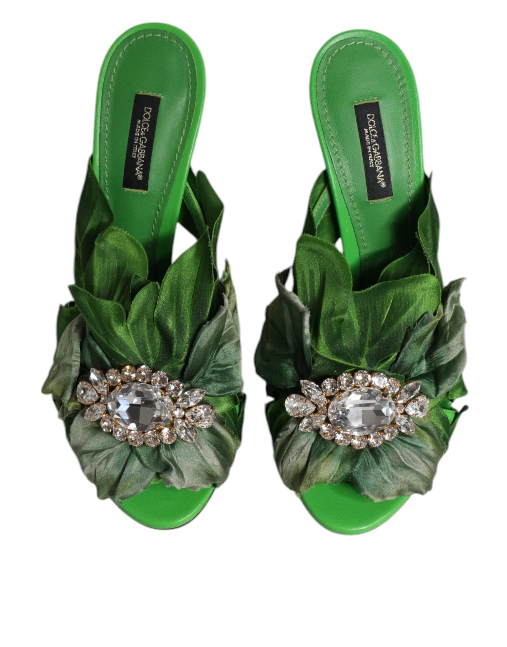 Sandales à talons hauts Dolce &amp; Gabbana en cristal vert KEIRA