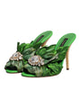 Sandales à talons hauts Dolce &amp; Gabbana en cristal vert KEIRA
