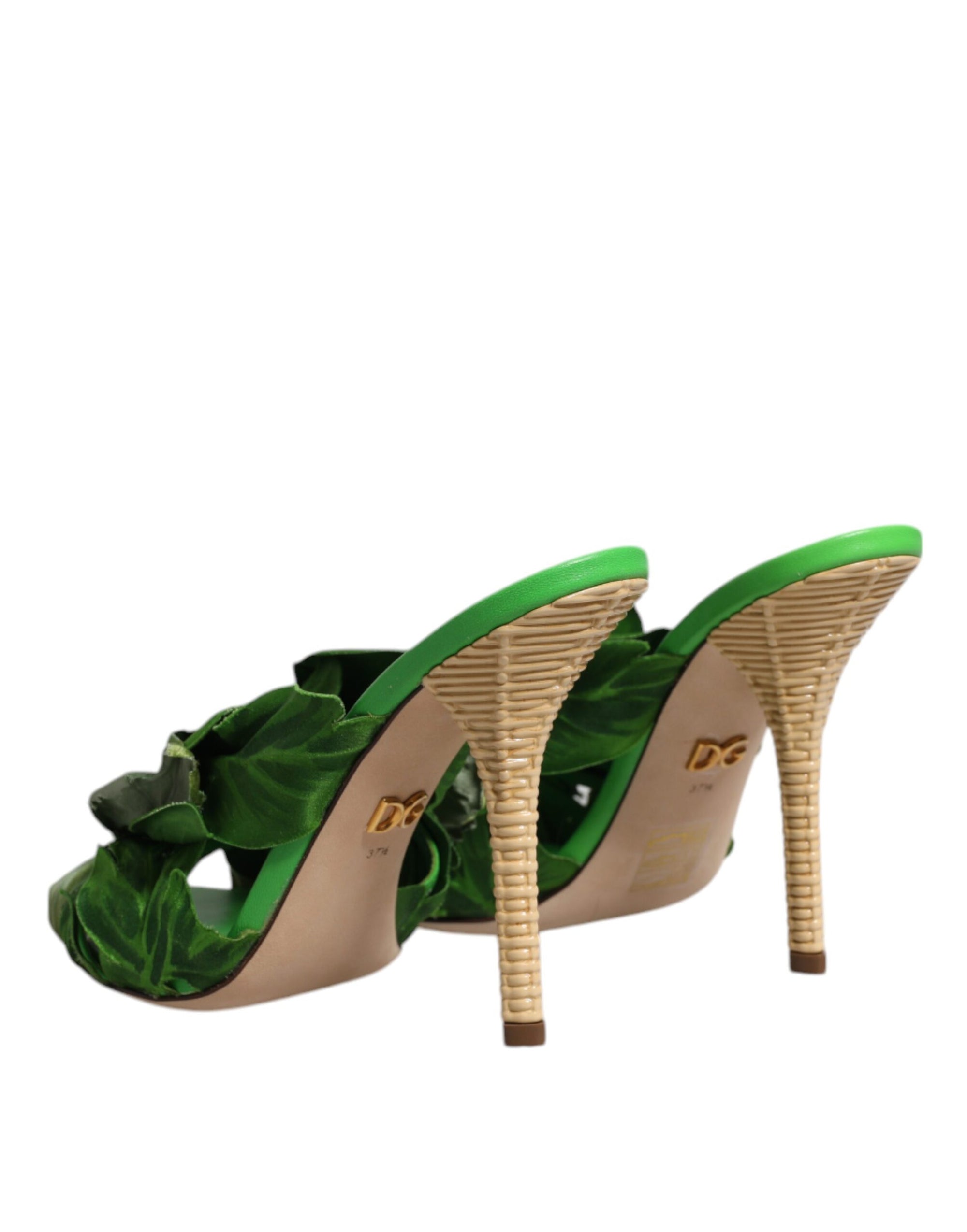 Sandales à talons hauts Dolce &amp; Gabbana en cristal vert KEIRA
