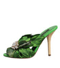 Sandales à talons hauts Dolce &amp; Gabbana en cristal vert KEIRA
