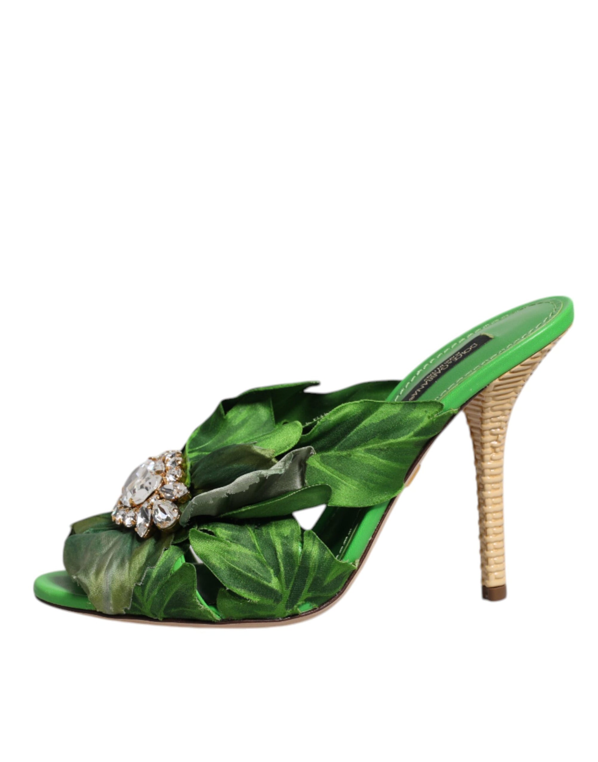 Sandales à talons hauts Dolce &amp; Gabbana en cristal vert KEIRA