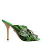 Sandales à talons hauts Dolce &amp; Gabbana en cristal vert KEIRA