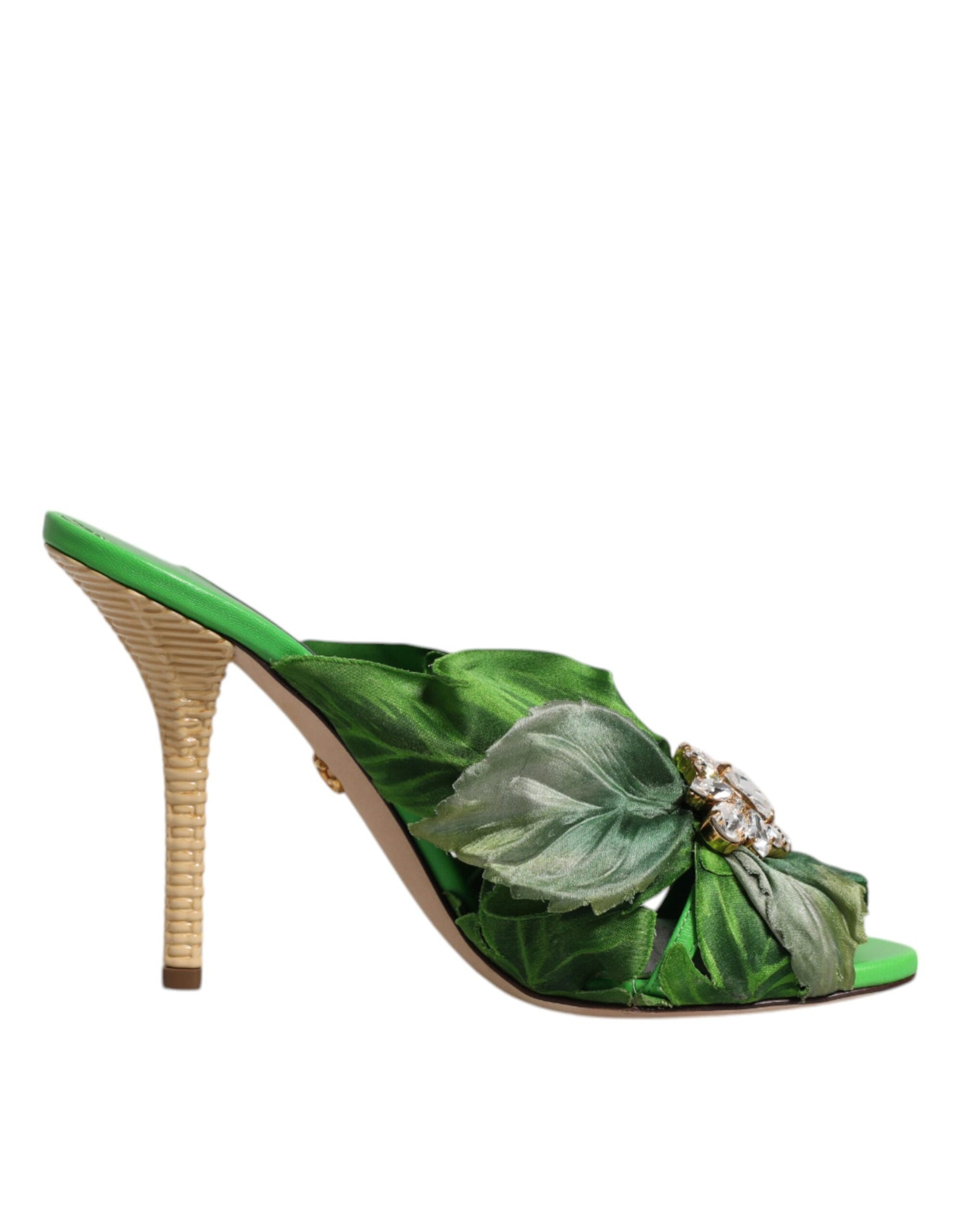 Sandales à talons hauts Dolce &amp; Gabbana en cristal vert KEIRA