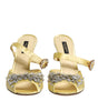 Sandales à talons hauts Dolce &amp; Gabbana en cristal jaune KEIRA