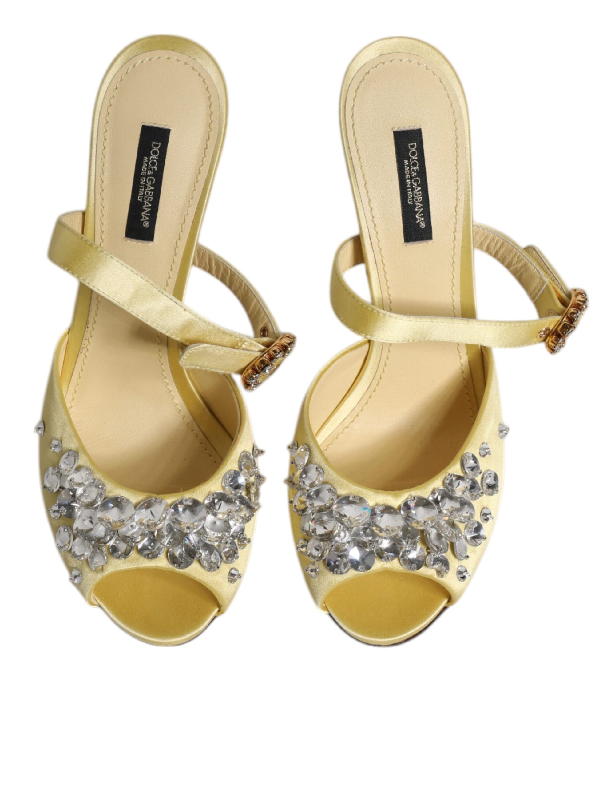 Sandales à talons hauts Dolce &amp; Gabbana en cristal jaune KEIRA