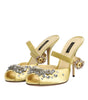 Sandales à talons hauts Dolce &amp; Gabbana en cristal jaune KEIRA