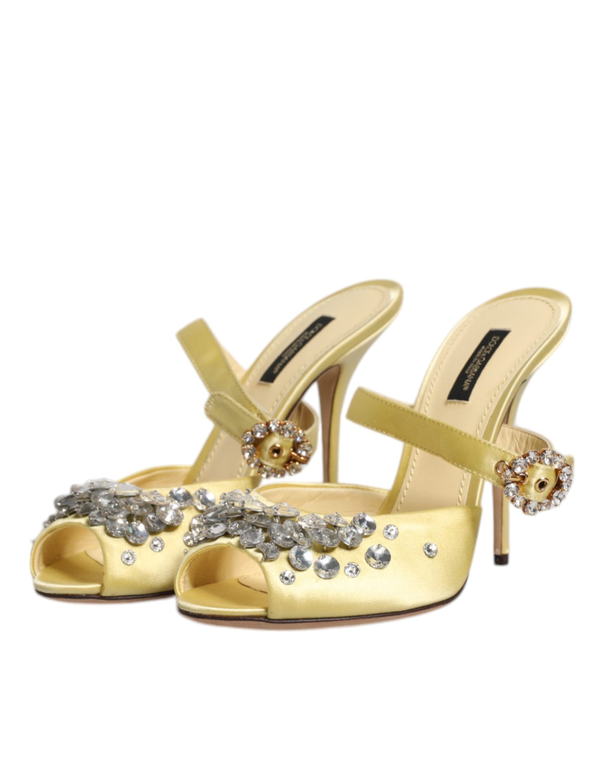 Sandales à talons hauts Dolce &amp; Gabbana en cristal jaune KEIRA
