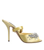 Sandales à talons hauts Dolce &amp; Gabbana en cristal jaune KEIRA