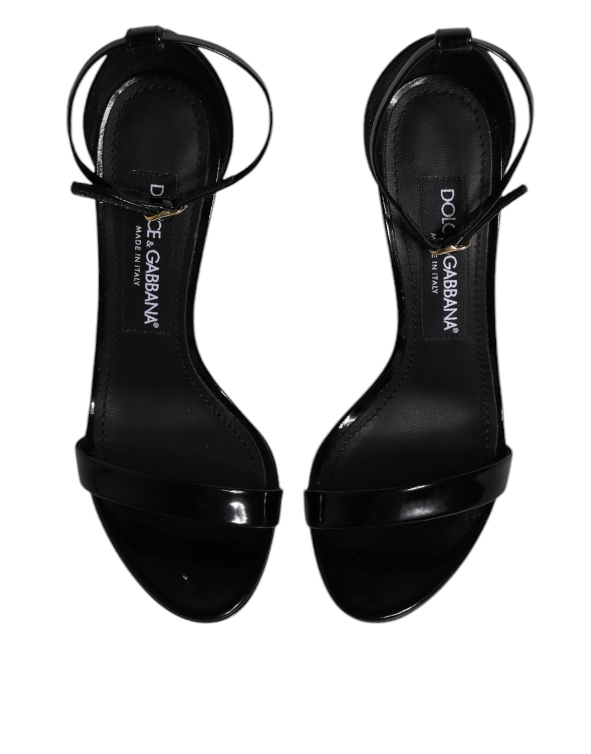 Sandales à talons et bride cheville Dolce &amp; Gabbana noires KEIRA