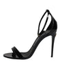 Sandales à talons et bride cheville Dolce &amp; Gabbana noires KEIRA