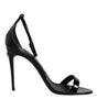 Sandales à talons et bride cheville Dolce &amp; Gabbana noires KEIRA
