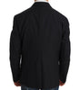 Dolce &amp; Gabbana Elegant Slim Fit Striped Wool Silk Blazer