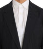 Dolce &amp; Gabbana Elegant Slim Fit Striped Wool Silk Blazer