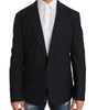 Dolce &amp; Gabbana Elegant Slim Fit Striped Wool Silk Blazer