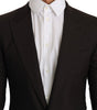 Dolce &amp; Gabbana Sleek Slim Brown Virgin Wool Blazer Jacket