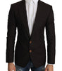 Dolce &amp; Gabbana Sleek Slim Brown Virgin Wool Blazer Jacket