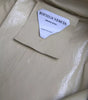 Trench-coat en cuir d'agneau beige Bottega Veneta