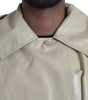Trench-coat en cuir d'agneau beige Bottega Veneta