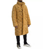 Bottega Veneta - Manteau long en laine jaune Teddy