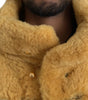 Bottega Veneta - Manteau long en laine jaune Teddy