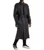 Bottega Veneta Trench-coat imperméable en cuir noir pour homme