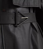 Bottega Veneta Trench-coat imperméable en cuir noir pour homme