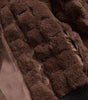Bottega Veneta Manteau en peau lainée d'agneau marron